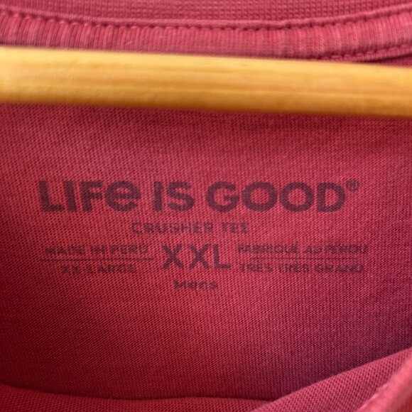 Life is Good Hilton Head T-shirt Mens XXL Red Rust Short Sleeve Tee - Picture 3 of 4